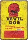 Devil Dog петарда посылка жестяная вывеска Искусство украшения стены, винтажный алюминиевый Ретро металлический знак, Утюг живопись