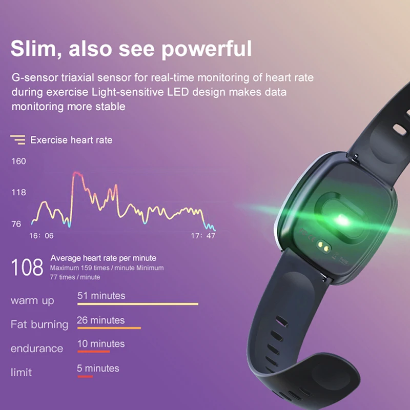 

RollsTimi Smart Watches Heart Rate Monitor Fitness Tracker Smart Wristband Sport Watch Full Screen Touch Smartwatch IOS Android