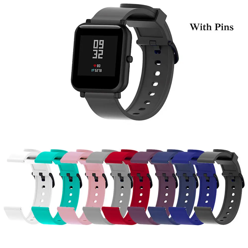 20 мм Ремешки для наручных часов Huami Amazfit Bip Смарт-часы Bluetooth gps спортивный браслет