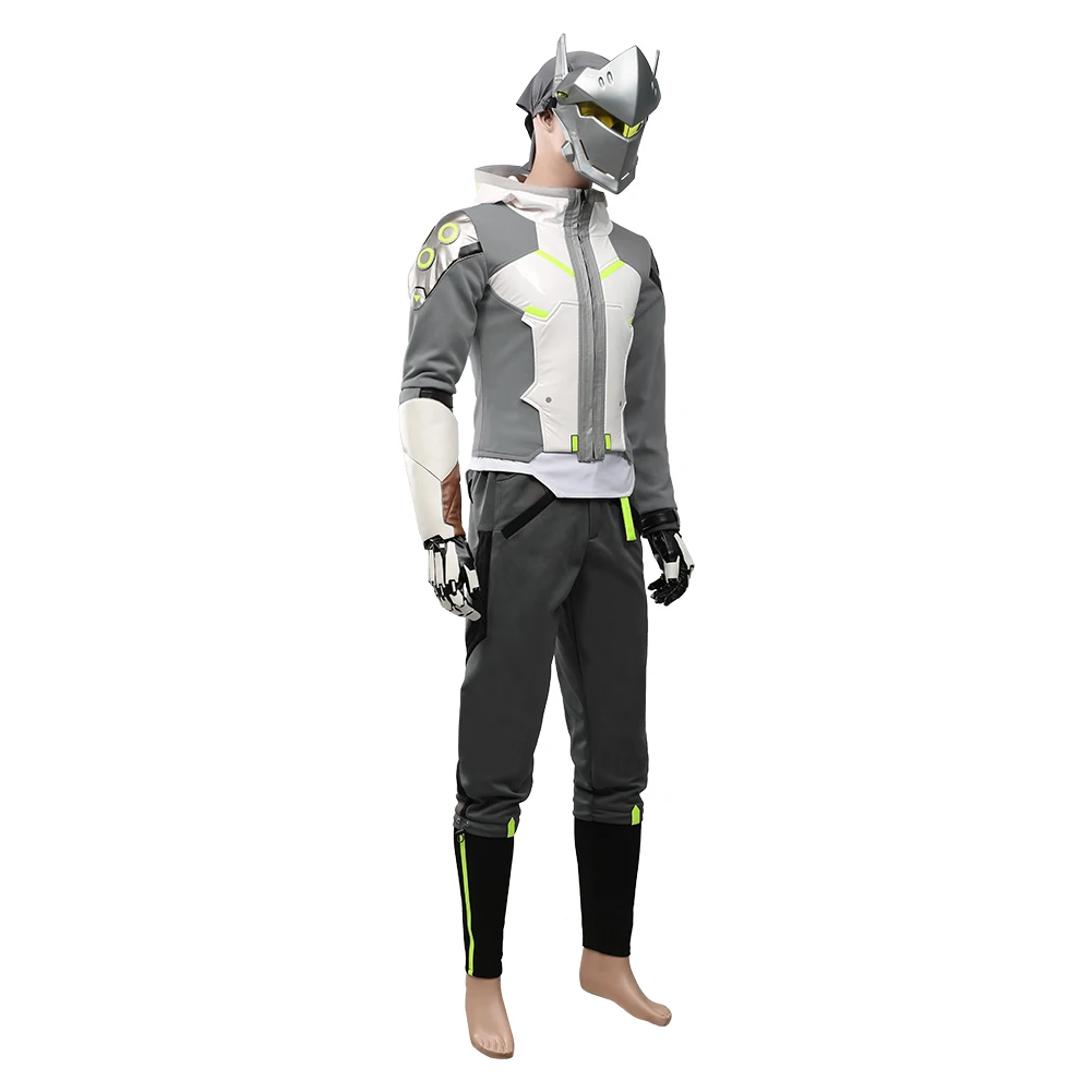 Игры OW Shimada Косплей Гэндзи костюм Толстовка комплект одежды со штанами Хэллоуин