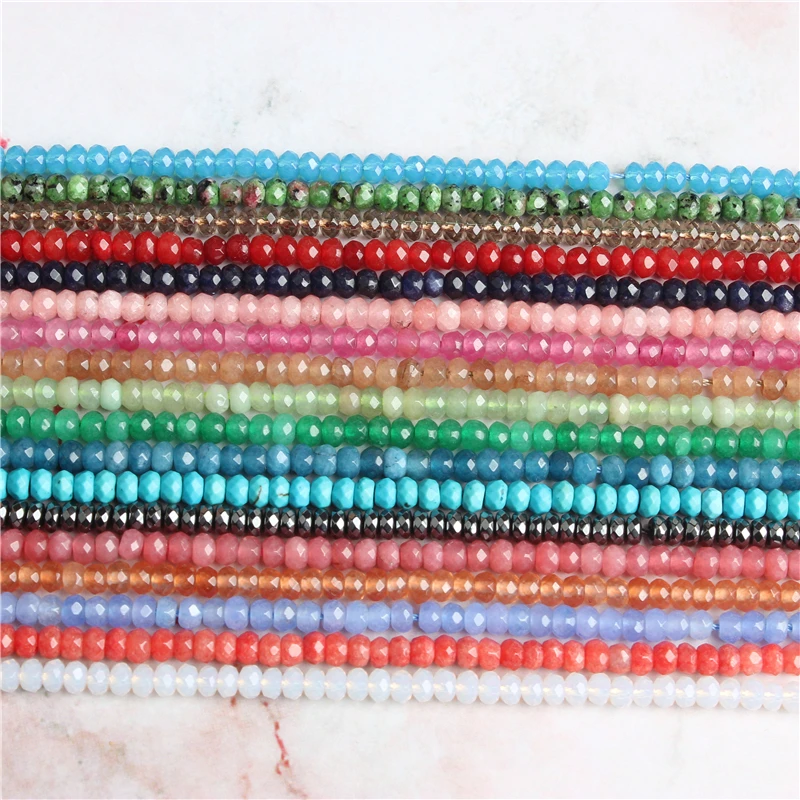 

4mm 90Beads Multicolor Faceted Expected Abacus Loose Beads Suitable For Jewelry DIY Making Bracelet Necklace Earrings Amulet