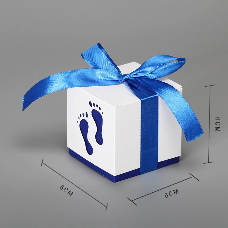 

5Pcs Baby Feet Candy Gift Box Birthday First Communion Girl Boy Baby Shower Wedding Favors Dragee Baptism Cake Box Packaging