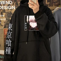 anime tokyo ghoul sweatshirt tops menwomen casual long sleeves hoodie harajuku oversized streetwear hoody unisex