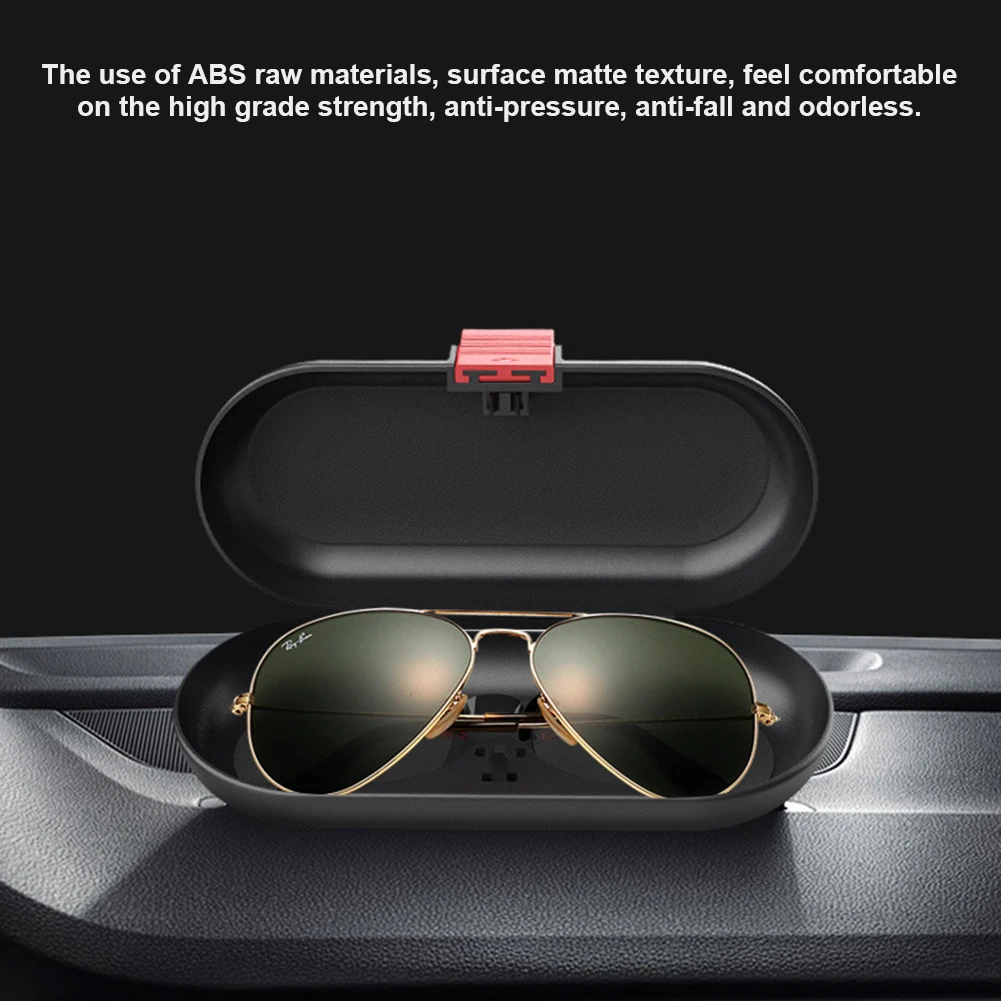 

Multi-function Sunglasses Box Sun Car Glasses Case Visor Buckle Storage Box Bill Card Storage Holder Glasses Welcoming