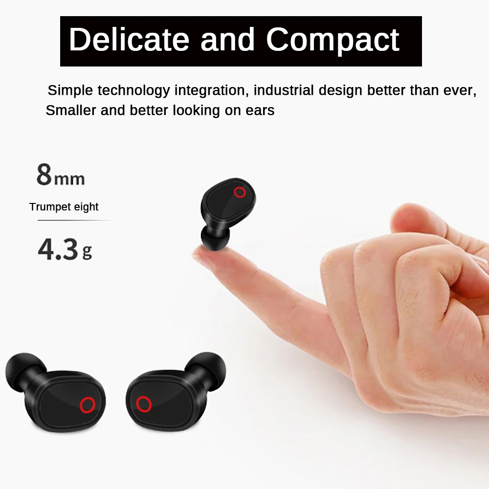 NEW A7 Wireless TWS Earphones with Charging Box Microphone HD Stereo Sound Sport In-Ear Earphone Earbuds For IOS Android Phones