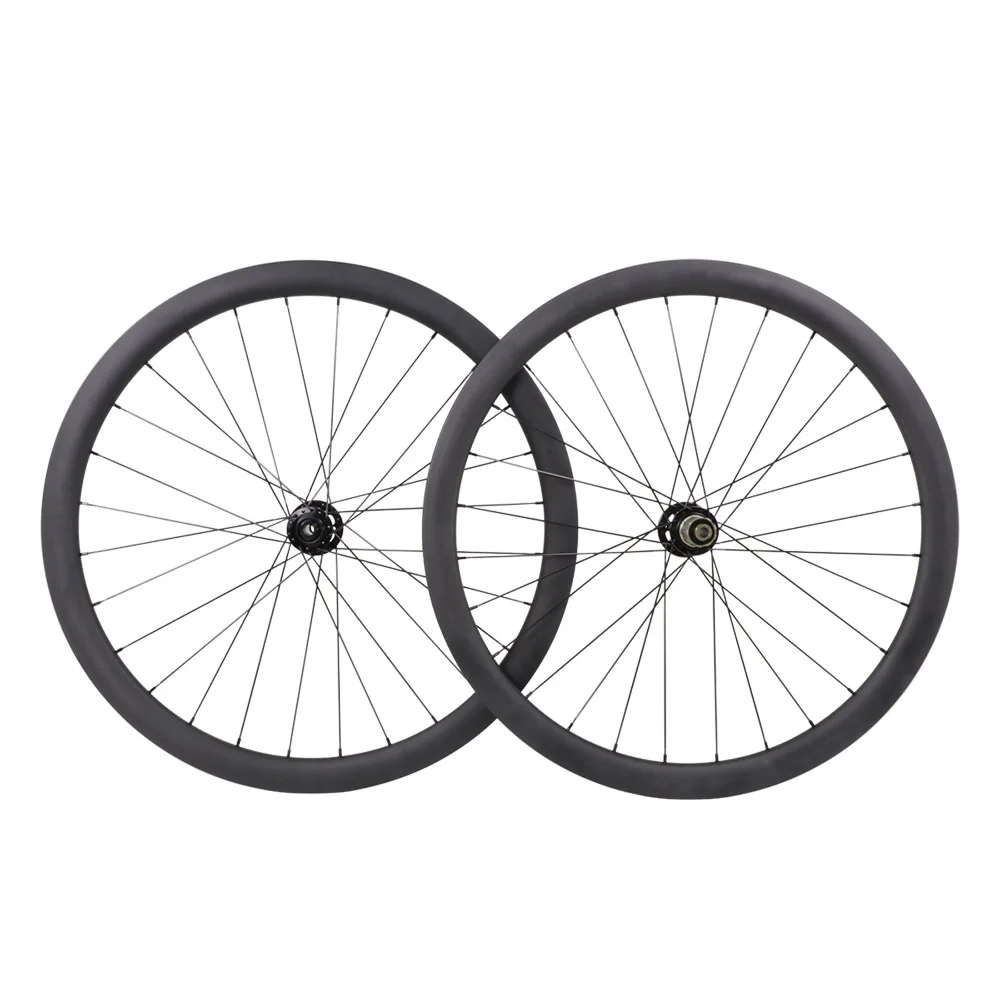 Icanbikes Быстрый светильник 700C Углеродные колеса 40 мм clincher бесщеточный готовый