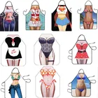 10 цветов 3D мультфильм Кухня фартук цифровая печать сексуальный женский фартук барбекю Пособия по кулинарии форма