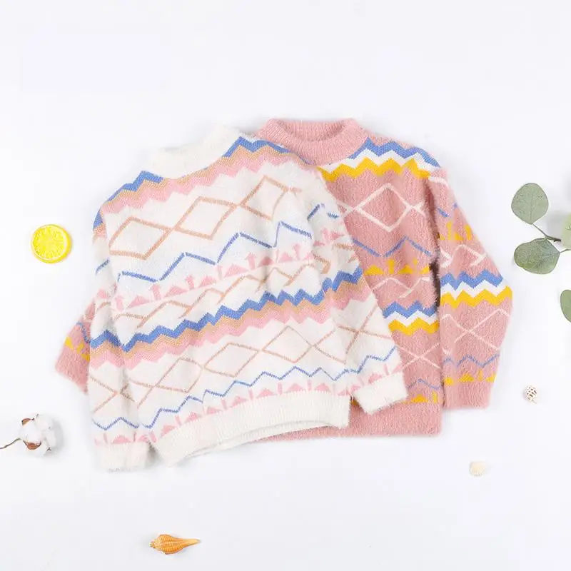 Детский свитер модный детский пуловер с длинными рукавами свитера для маленьких