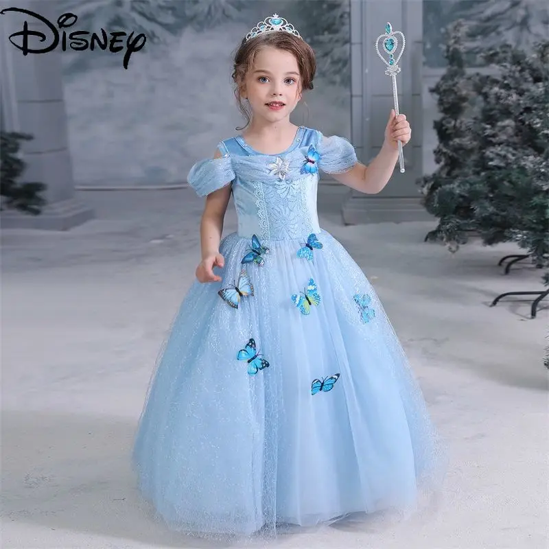 

Disney Frozen Pettiskirt Girl Aisha Princess Dress Festival Performance Dance Dress Cute Birthday Dress