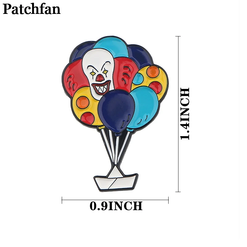 Patchfan призрак ужас DIY цинковый галстук булавки значки para рубашка сумка Одежда