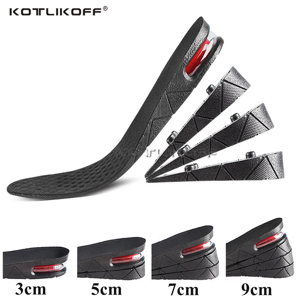 

KOTLIKOFF Insole Cushion Insert Shoe Heel Foot Pads Height Lift Taller Adjustable Quality Unisex 3-9cm Height Increase Insole