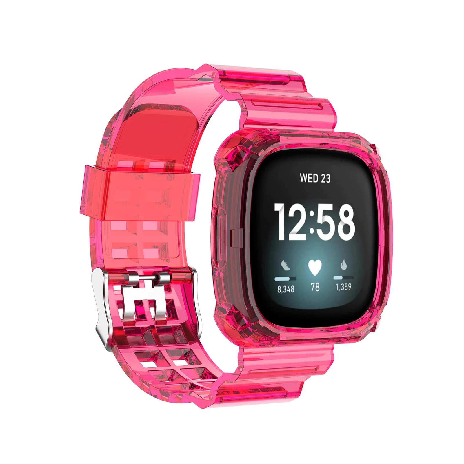 Умные часы браслет износостойкий прозрачный ремешок для ледника цельный