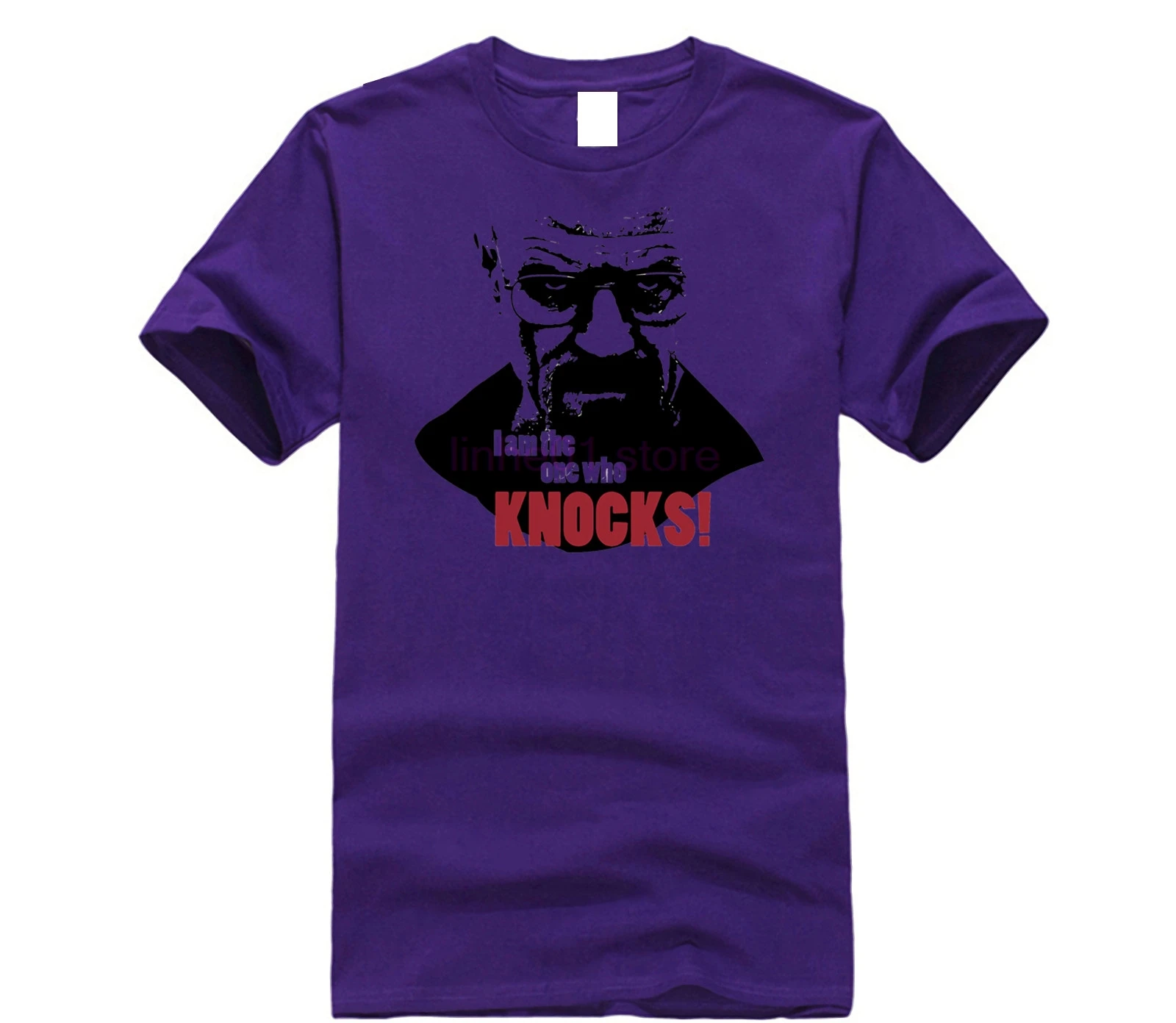Мужская футболка с надписью I Am The One Who Knocks Heisenberg Повседневная короткими рукавами