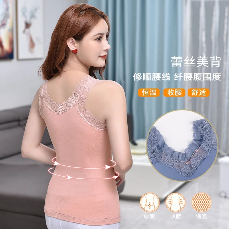 Термобелье жилет женское нижнее белье зимняя одежда теплый топ внутренняя