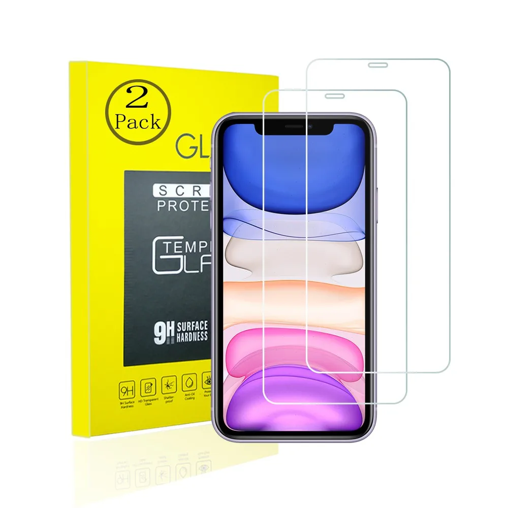 

[2 Pack] iPhone 11 Pro Max Tempered Glass Screen Protector 2.5D 9H Hardness Bubble Free Anti-Fingerprint Protective film