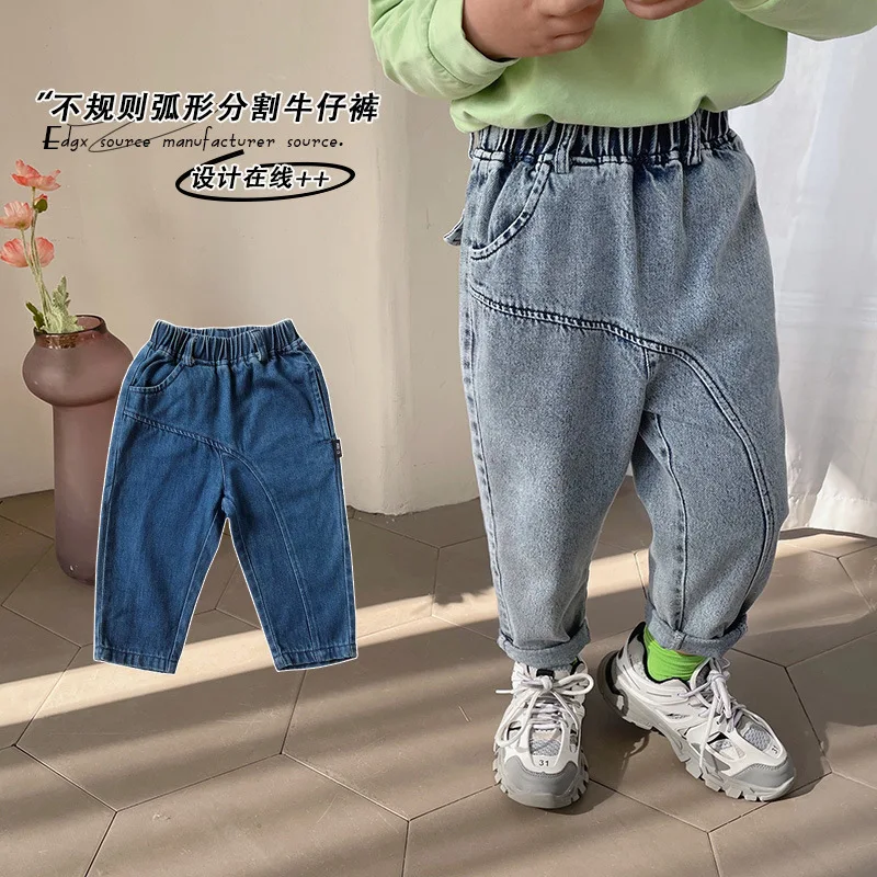 

Thread Baby Spring Autumn Jeans Pants For Boys Children Kids Trousers Clothing Teenagers Gift Home Outdoor High Quality