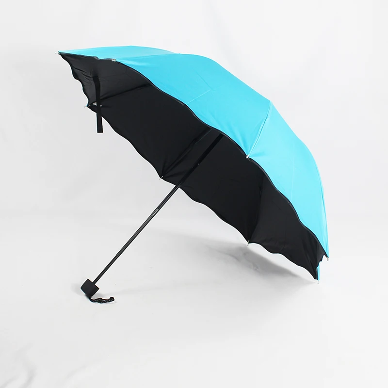 Umbrella small black umbrella sun sunny discoloration in case of water sunscreen plastic | Дом и сад