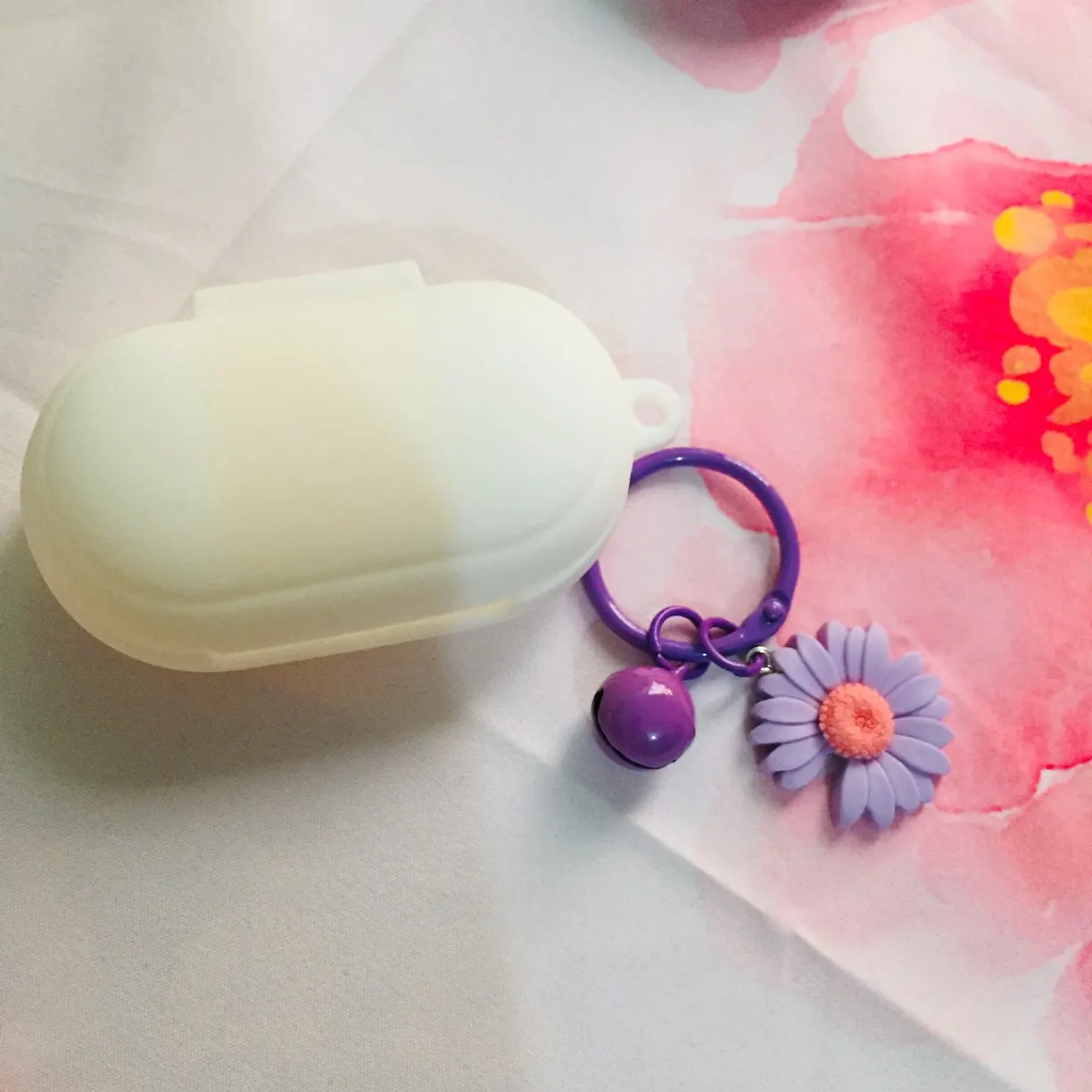 

daisy flower keyring for Samsung Plus Case for Samsung Galaxy Buds+ Buds Plus Case silicone Headphones Protective Cover fundas