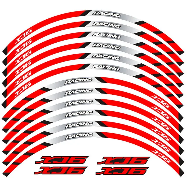 

Наклейка на мотоцикл, наклейки на внешний обод колеса, пленка для шин, границы, светоотражающие наклейки, наклейка для украшения шин для Yamaha XJ6