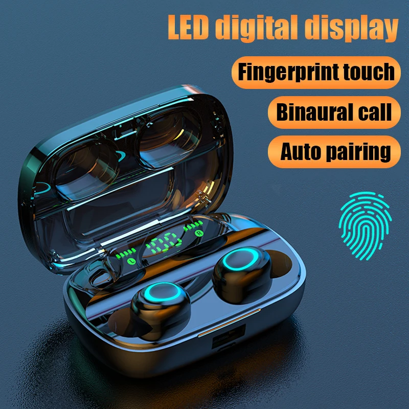 Bluetooth наушники Беспроводные Blutooth TWS гарнитура Hands Free Кровавые спортивные