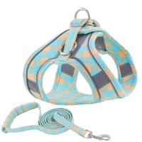 bright pet dog harness lead cotton puppy chest strap adjustable russkiy toy vest cat harnesses leash set for small medium dogs