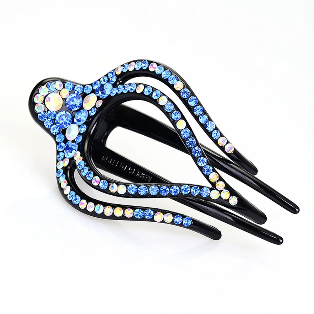 Модные Шпильки Стразы заколки большого размера для волос с изображением