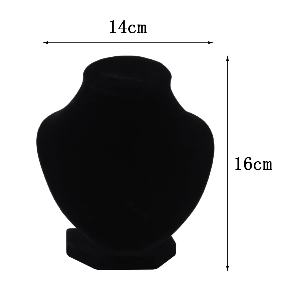 

Necklace Choker Jewelry Mannequin Display Shelf Necklace Pendants Stand Rack black velvet Display Holder Stent Jewelry Showcase