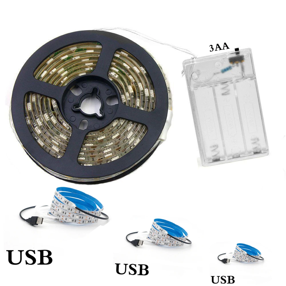 Ультрафиолетовая Светодиодная лента 5050 нм USB 5 В 30 светодиодов/м 60