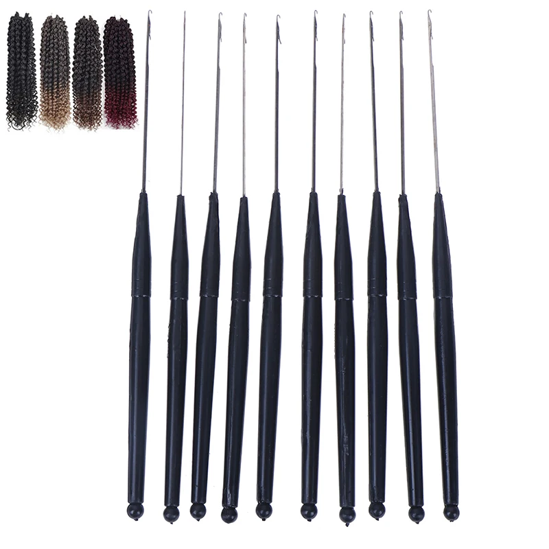 10 шт./лот замок ужаса поддерживающий длину крючка 6,3 дюйма игла крючком микро крючок для волос/микро оплетка игла