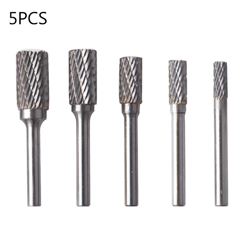 

5pcs Tungsten Carbide Steel Rotary Burrs Set Grinding Head Rotary File Accessory