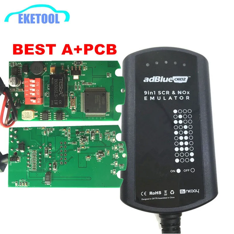 

Эмулятор Adblue 9 в 1, полный чип A +, обновление Adblue 8 в 1 7 в 1 для 9 грузовиков, эмулятор Ad Blue, сверхмощный, не требует программного обеспечения