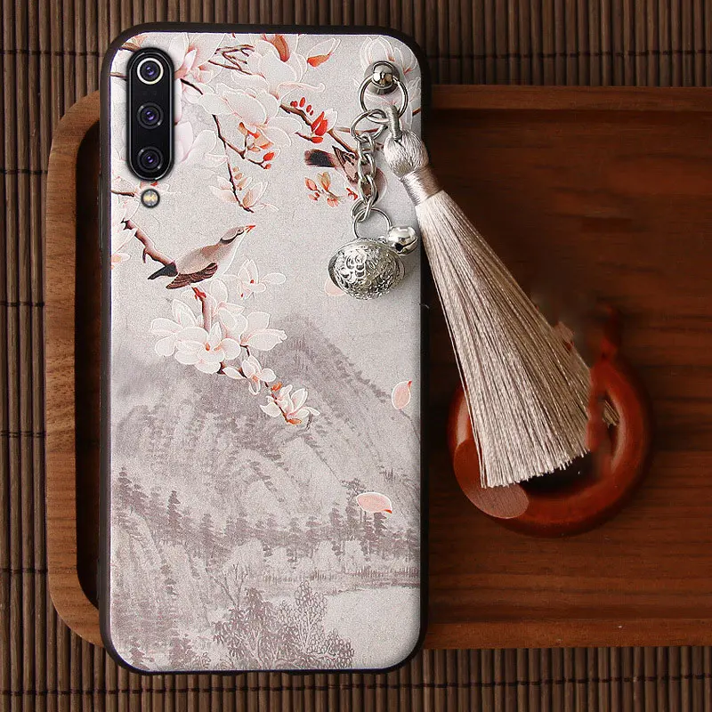Pattern B 3D рельефный чехол для Xiaomi mi 9T Pro 9 SE CC9 CC9E A3 A2 8 Lite 6X Red mi K20 Pro Note 10, 7, 6, чехол с тиснением и изображением кисточкой Мягкий чехол Funda - Цвет: Pattern B