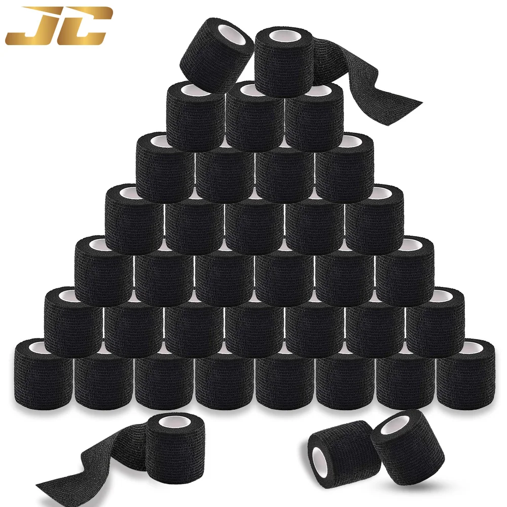 3/6/12/24Pcs Disposable Cohesive Tattoo Grip Tape Wrap Elastic Bandage Rolls Easy Tear Tapes for Tattoo Grip Tube Free Shipping