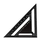 Треугольная линейка, Метрическая треугольная линейка 712 дюйма из алюминиевого сплава, угловой транспортир, квадратная линейка для измерения скорости, строительные инструменты для обрамления