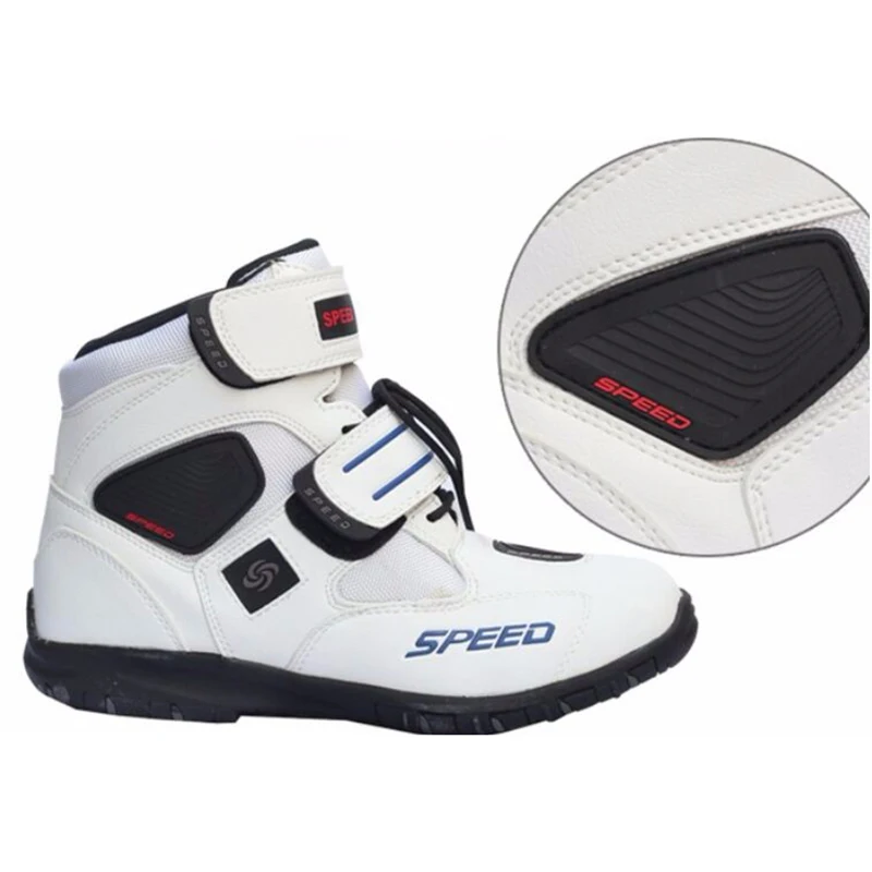 Мотоциклетные ботильоны для мужчин и женщин защитная обувь езды на мотоцикле