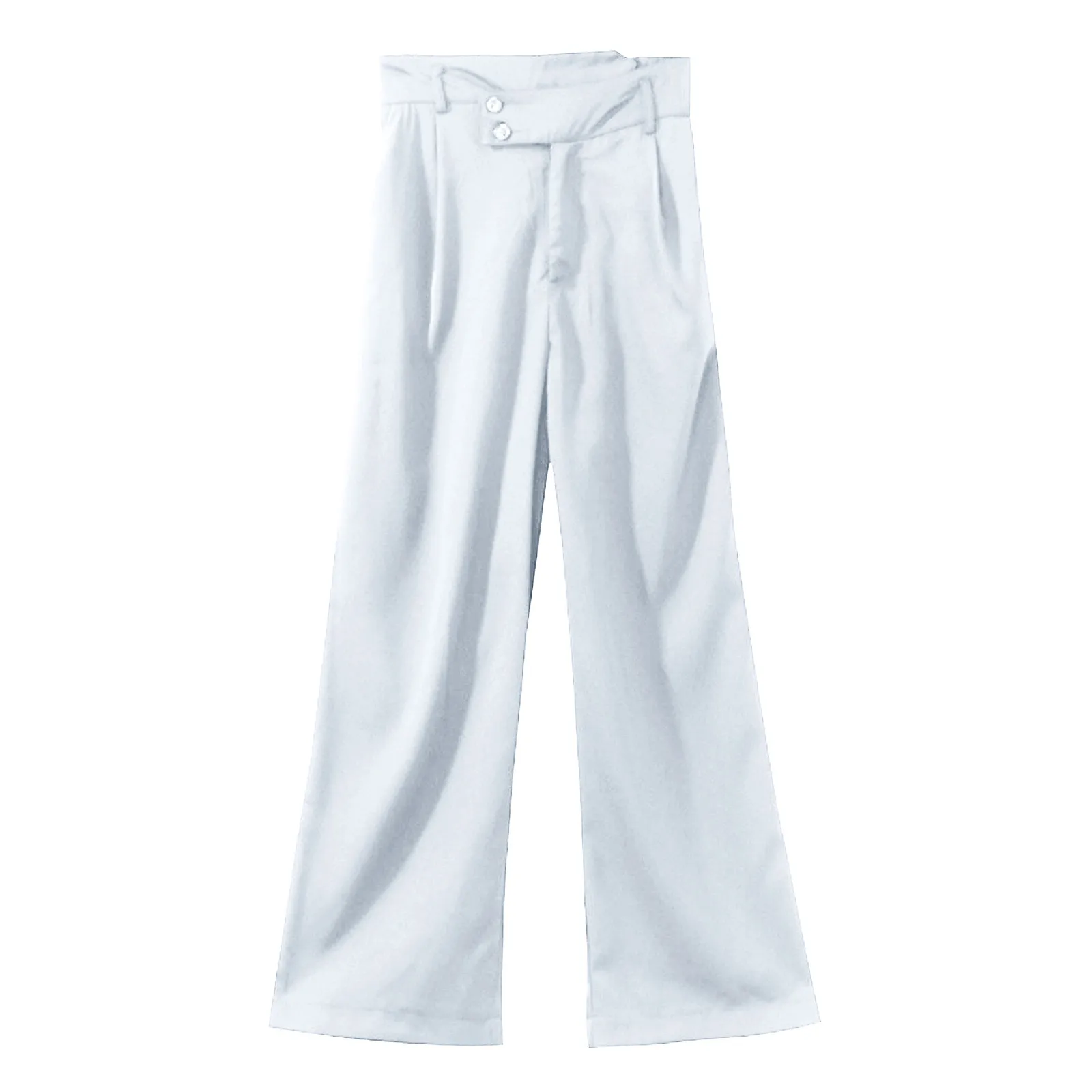 

High Street Casual Solid Wide Leg Pants Women 2021 Autumn Fashion Office Ladies Loose Bottoms Slim Soft Pants Femme Mujer