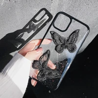 butterfly phone case for iphone 6s 8 7 plus 11 12 pro max xs max x xr luxury shining soft case colorful fashion shell