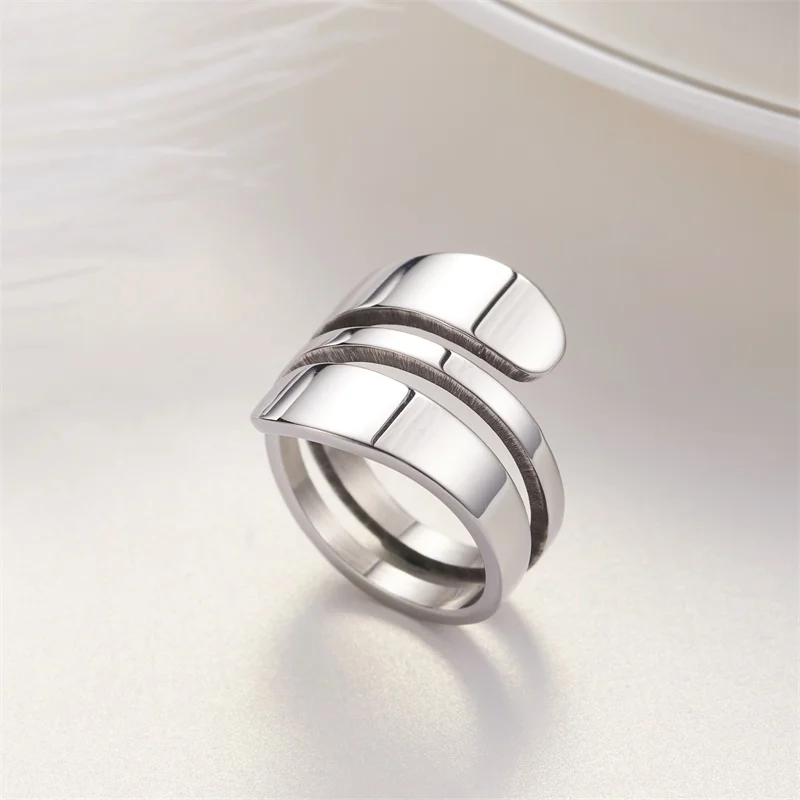 Женское кольцо модные кольца из нержавеющей стали серебряного цвета для женщин
