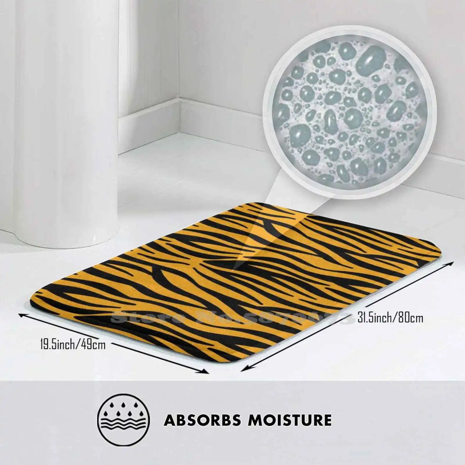 Домашний ковер с принтом тигра 3 размера животных