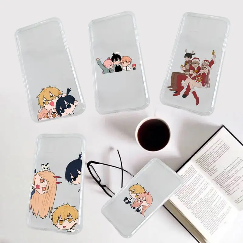 

Chainsaw Man Japan anime Phone Case Transparent for iPhone 6 7 8 11 12 s mini pro X XS XR MAX Plus