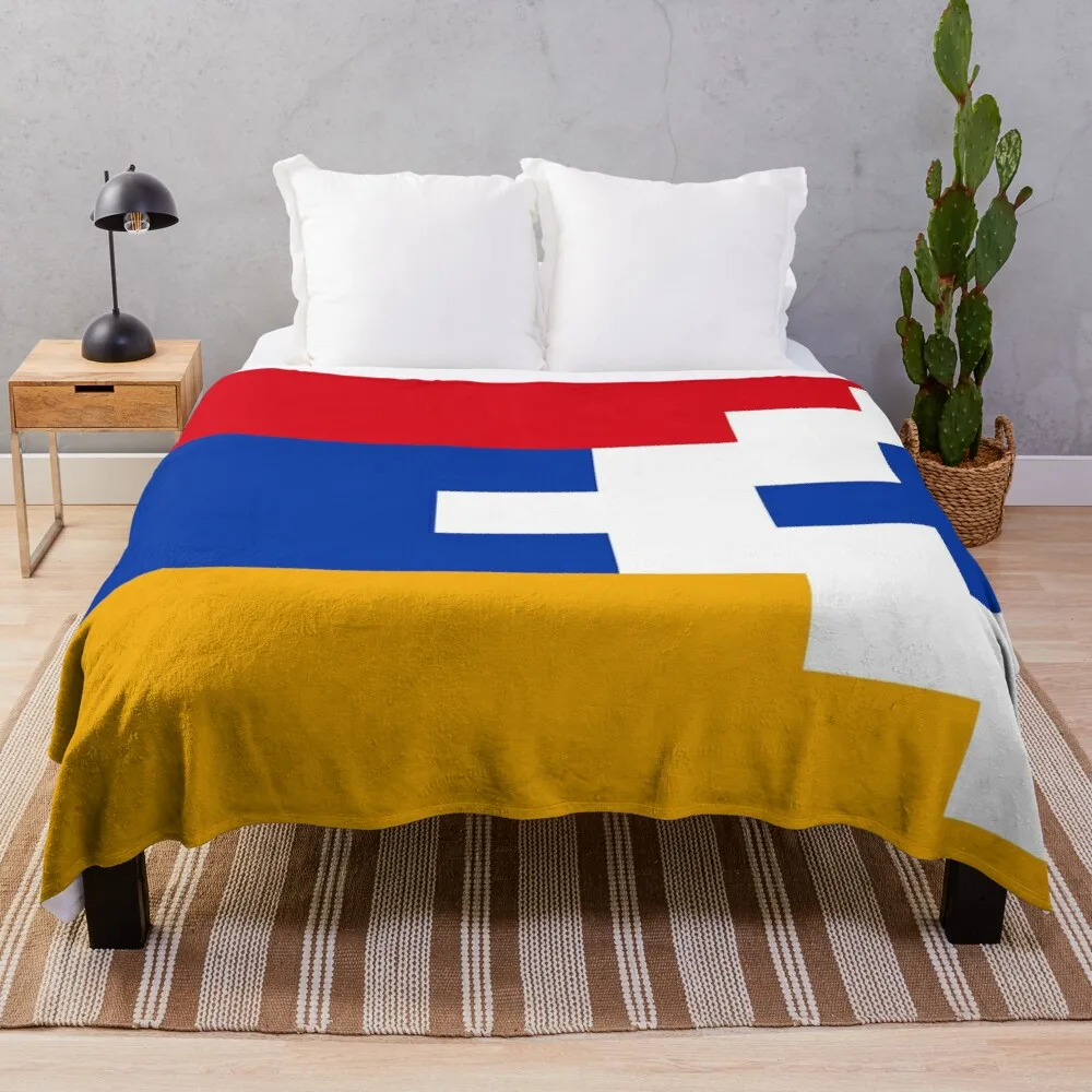 

Flag of Artsakh blankets Adult Fashion Quilts Home Office Washable Duvet Casual All Season Living Sherpa Blanket