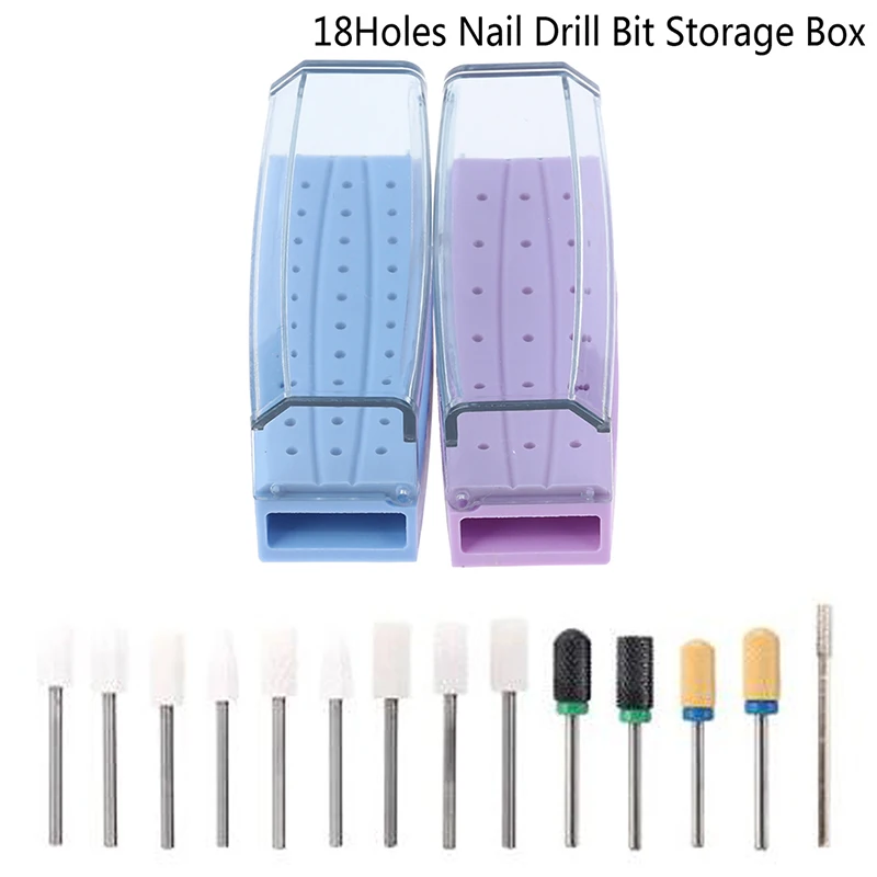 Ящик для хранения Сверл С 18 отверстиями пустая подставка дисплей контейнер чехол