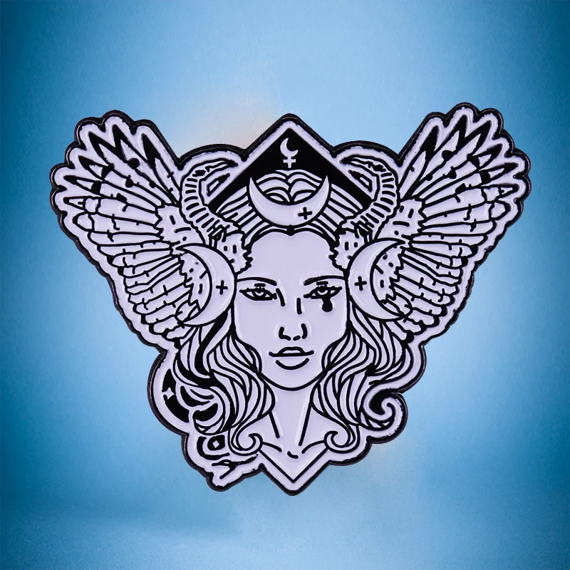 Lilith хозяйка ночи брошь заколки эмаль металлические значки лацкан броши на куртки