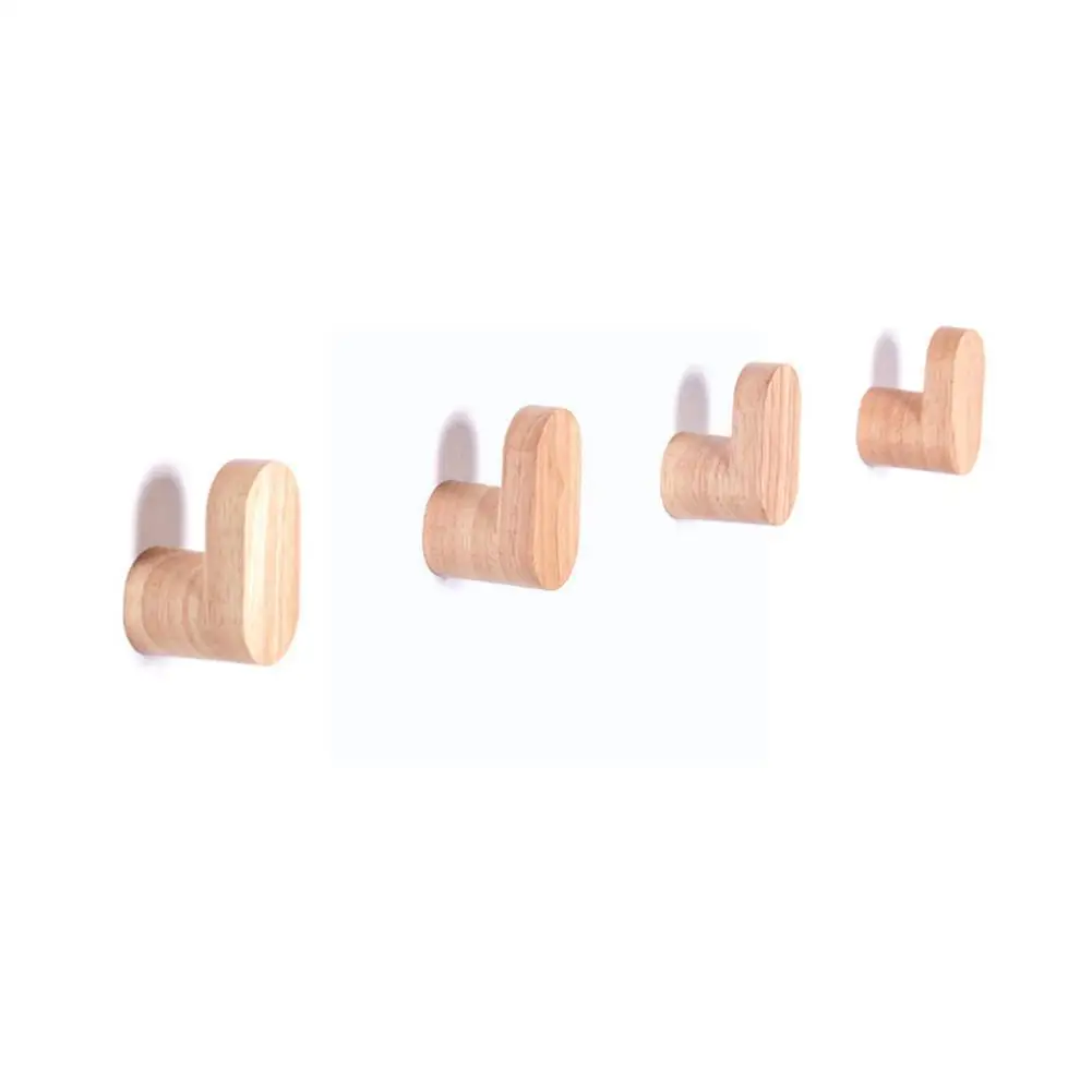 

Modernist Elegant Wood Hook Coat Hooks Wooden Hanger Decoration Wall Wooden Rack Holder Scarf Wall Minimalist Hooks Q2y2