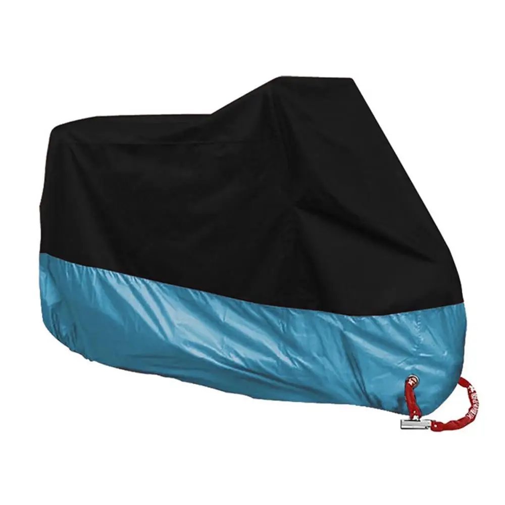 Black Light Blue Чехол для мотоцикла защитный Крытый 190T Защита от солнца непромокаемые пыленепроницаемый мотоцикл Дождевик - Цвет: Black Light Blue