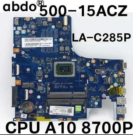 Материнская плата для ноутбука Lenovo 500-15зеркало материнская с AMD LA-C285P CPU 100%