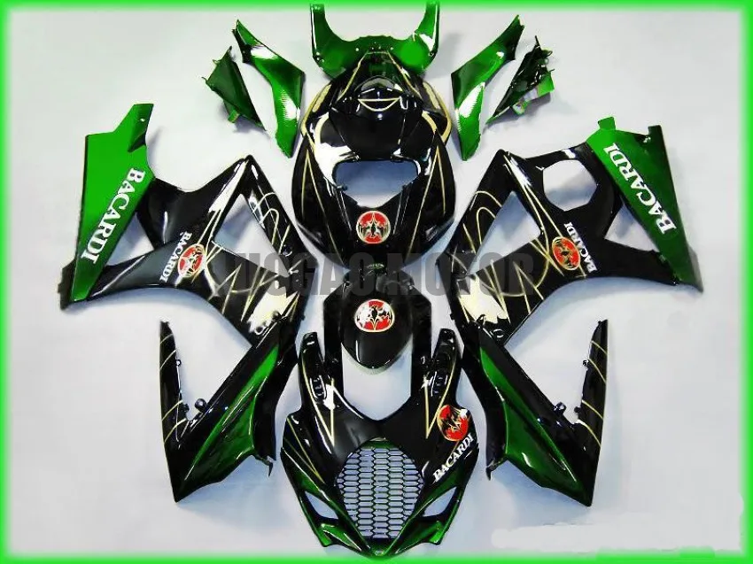 

Injection New ABS motorcycle Fairing Kits 100% Fit For Green Black SUZUKI GSXR1000 K7 K8 Bodywork 2007-2008 GSXR 1000 07-08