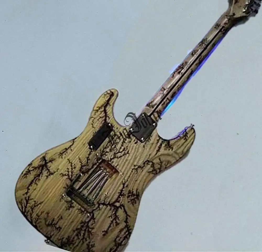 Электрическая гитара с резьбой в виде тела ясеня фингерборд из розового дерева