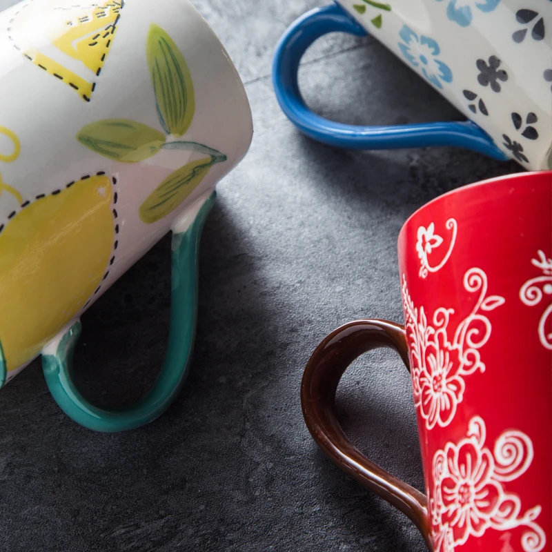 Керамическая кружка для кофе и чая с ручной росписью 375 мл|Кружки| |