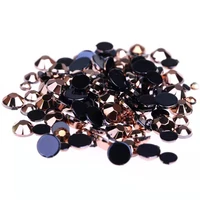 free shipping 2 mm 6 mm copper color flat back acrylic nail bead decoration